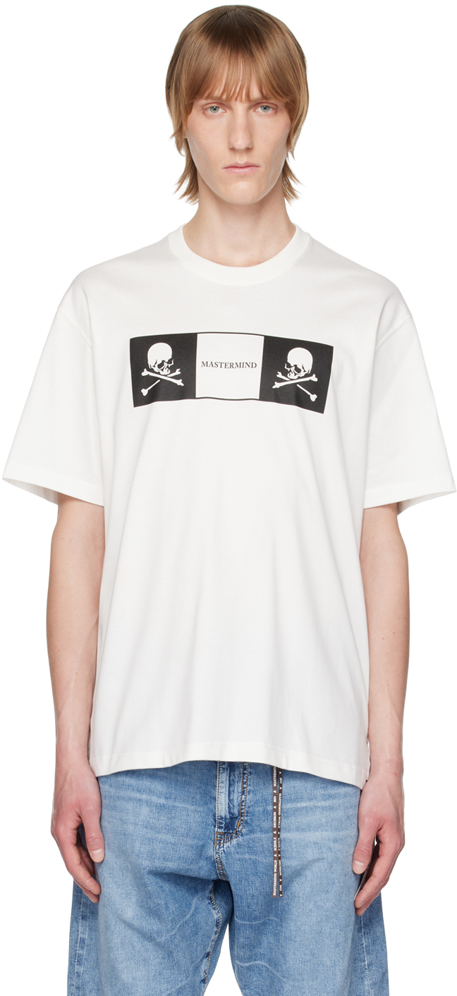Mastermind Japan Box Skull Boxy T-shirt In White