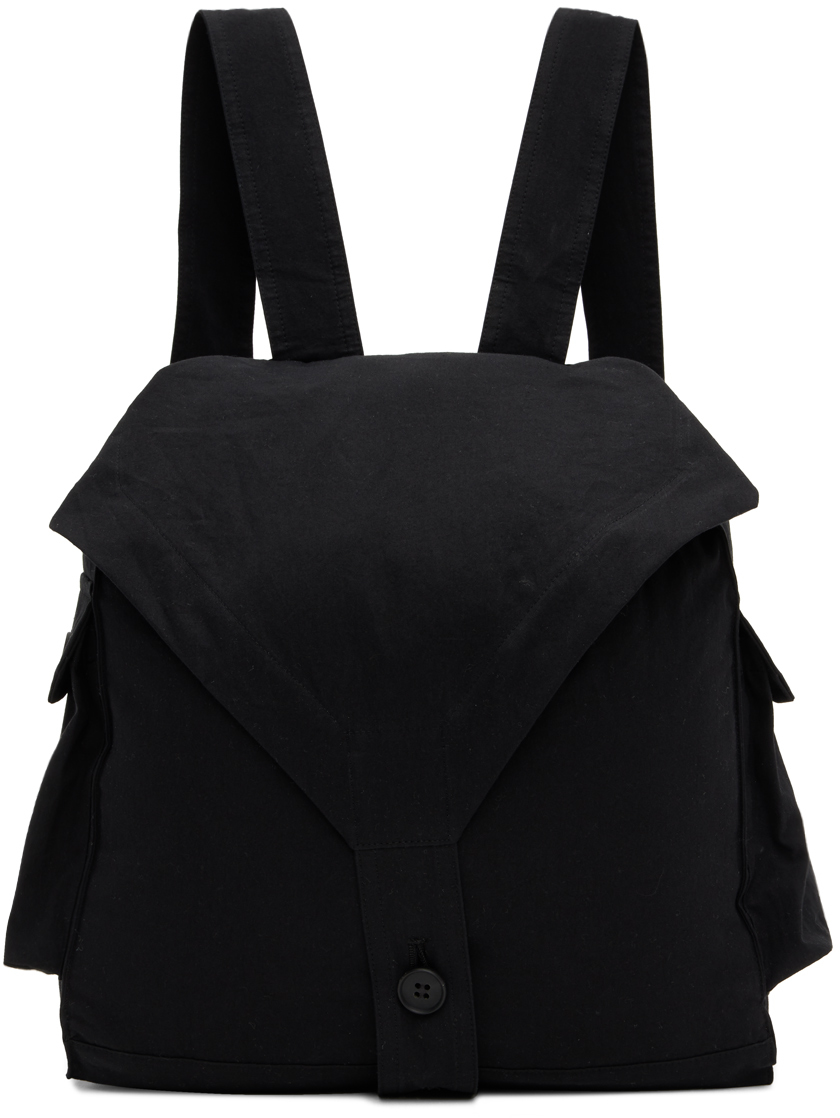 Jan-jan Van Essche Black O-project Backpack In Black Water Repellen