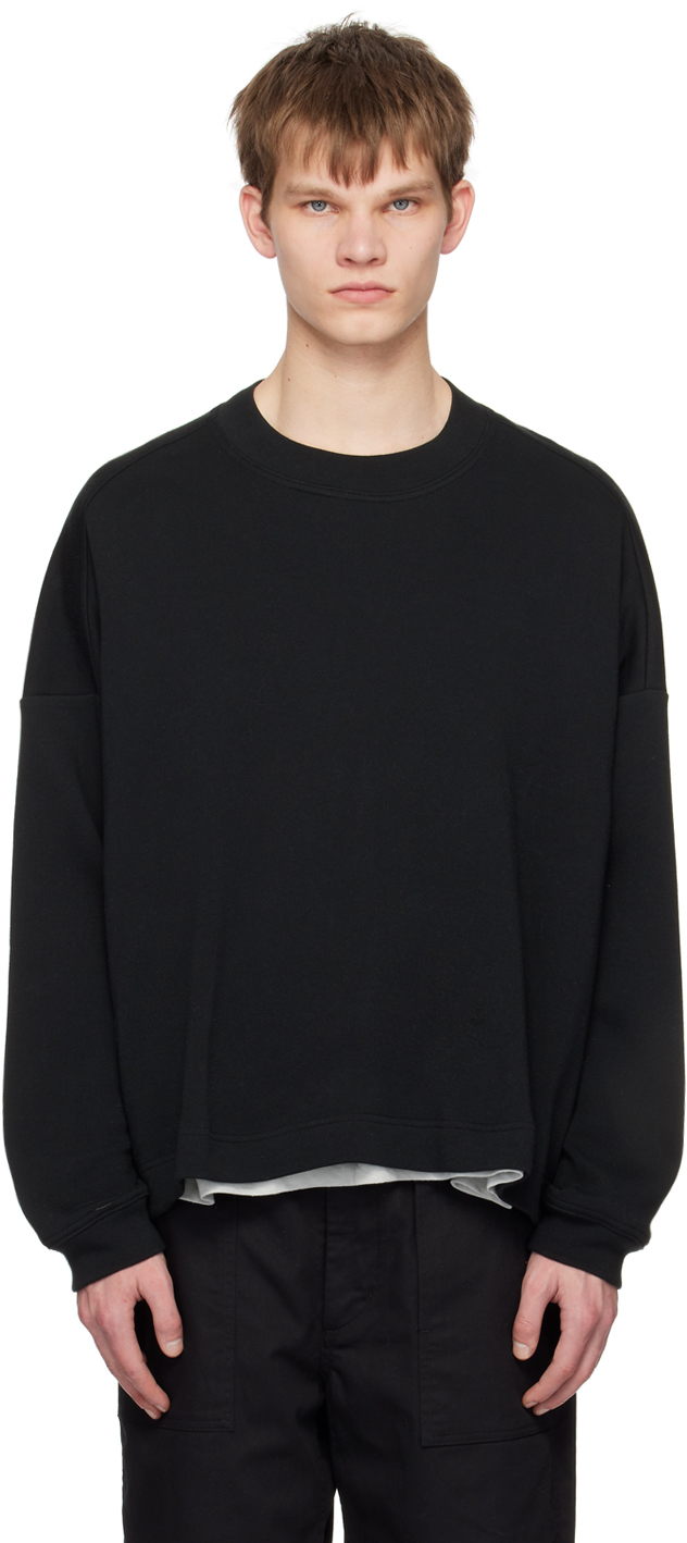 Jan-jan Van Essche Black #57 Sweatshirt In Black Cotton Pancake