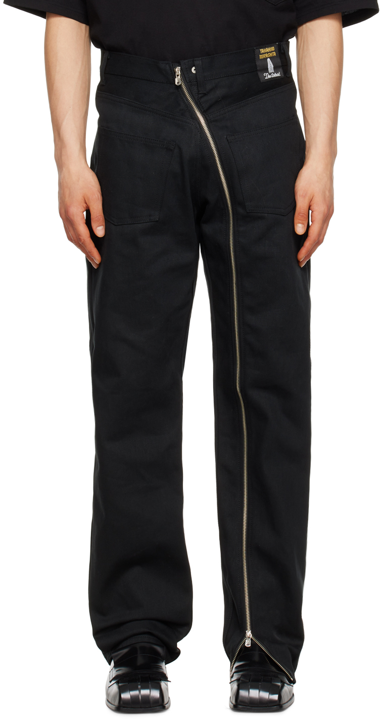 Takahiromiyashita The Soloist Zip-detail Straight-leg Trousers In 