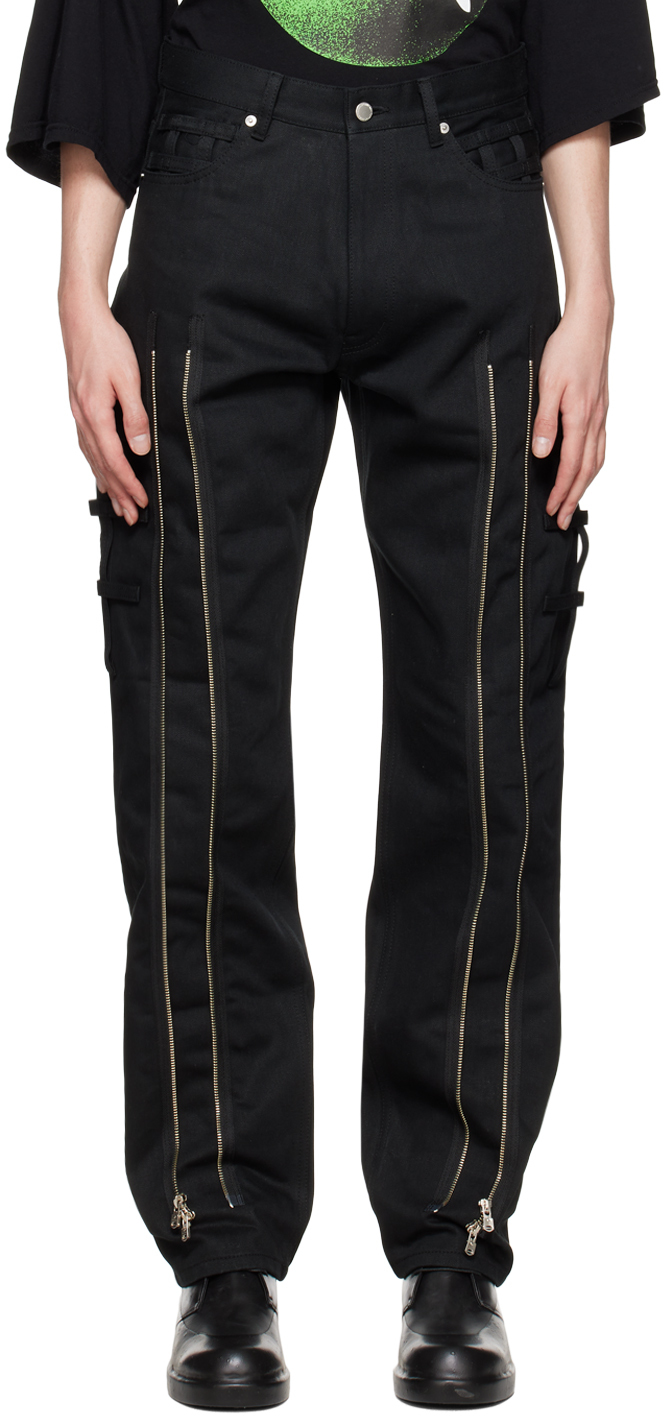 Shop Takahiromiyashita The Soloist Black Bondage Jeans