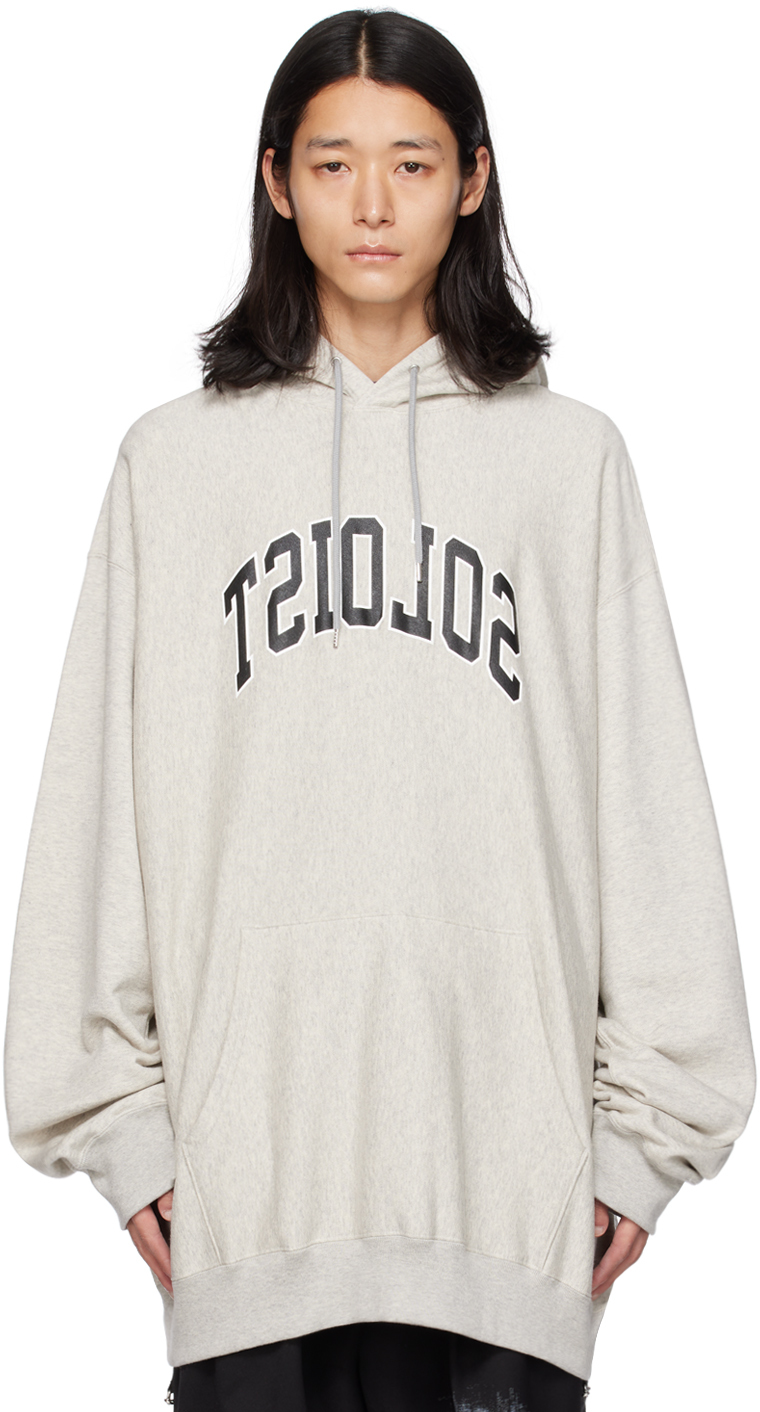 TAKAHIROMIYASHITA THE SOLOIST GRAY OVERSIZED HOODIE