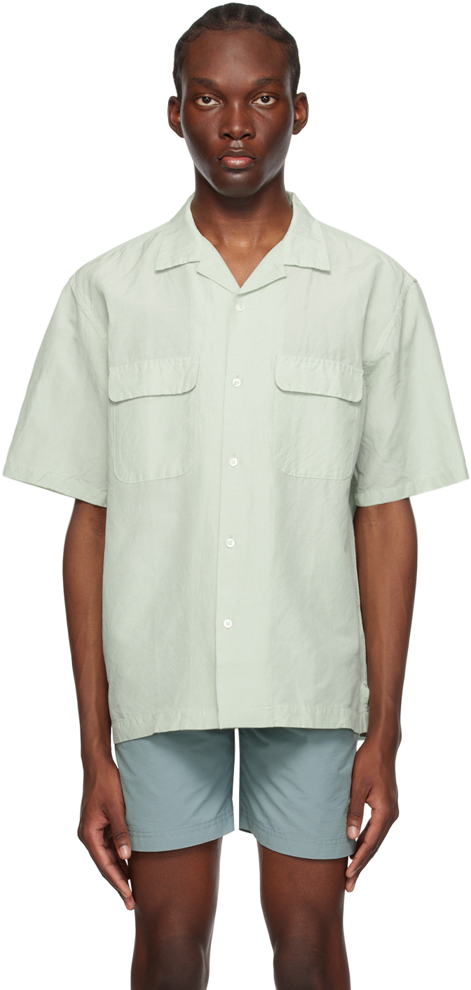 Green Sam Shirt by Pilgrim Surf + Supply on Sale