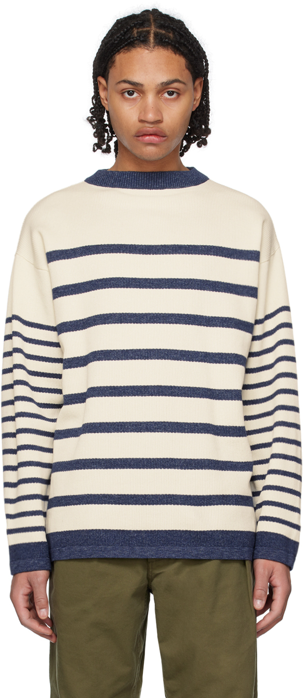 White Forest Stripe Sweater