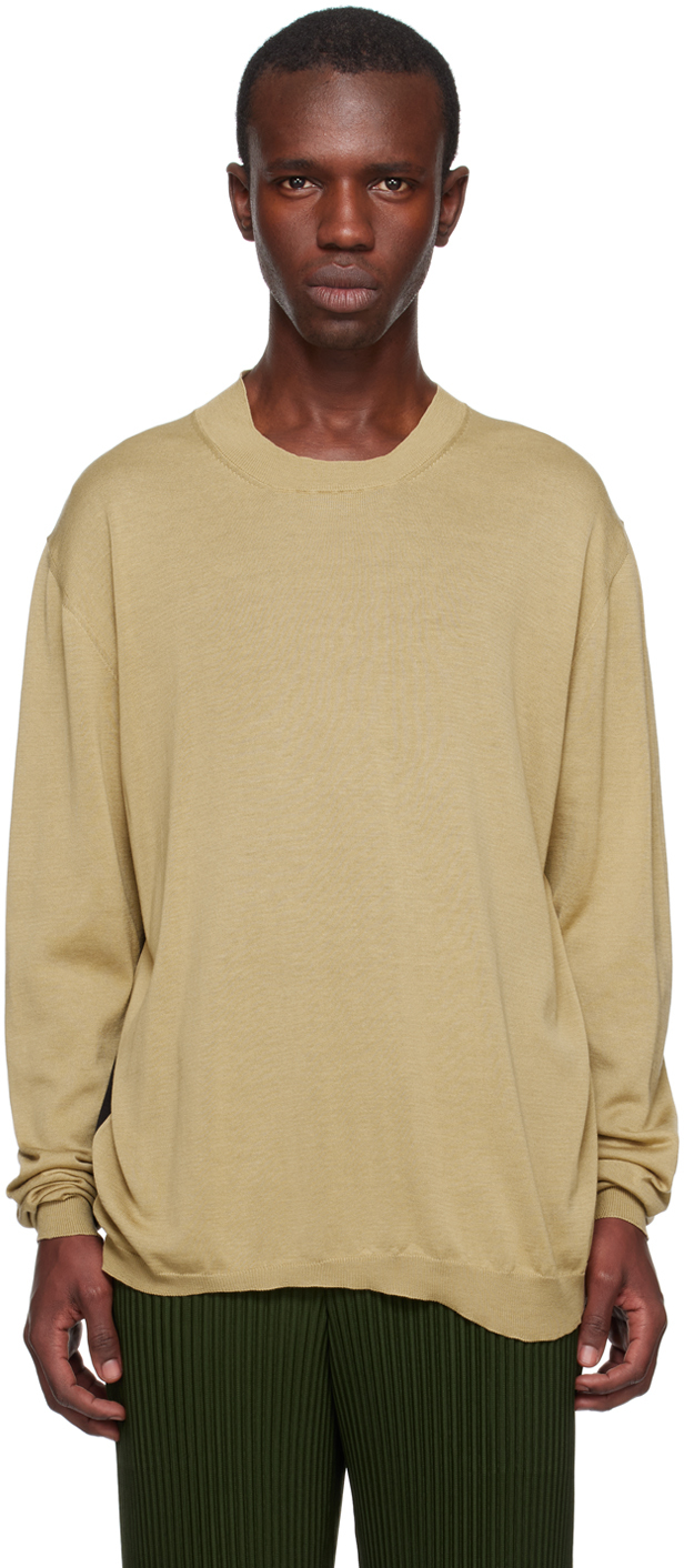 Tan and outlet black sweater