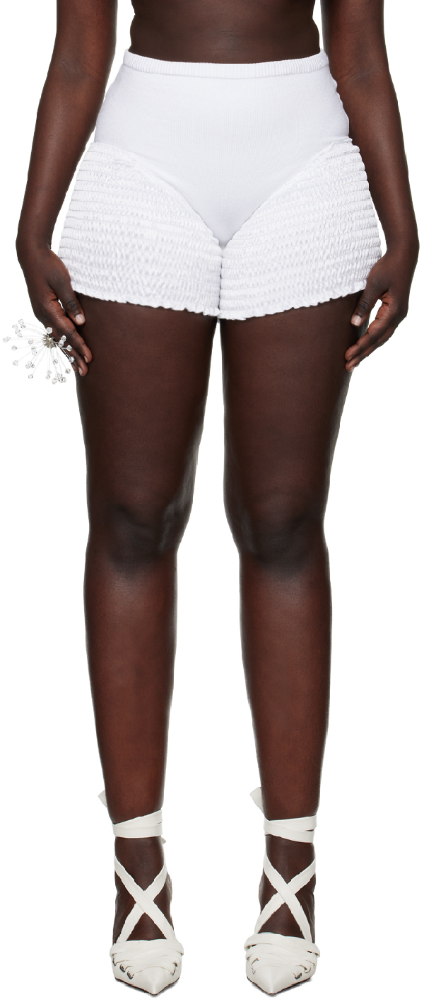 Sinéad O’dwyer White Paneled Shorts