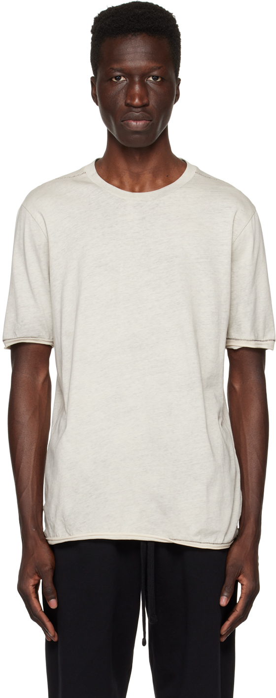 Thom Krom Grey M Ts 718 T-shirt In Ivory T10