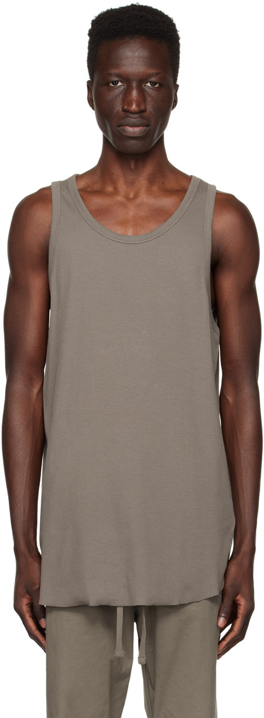 Thom Krom Gray M Ts 736 Tank Top In Fossil