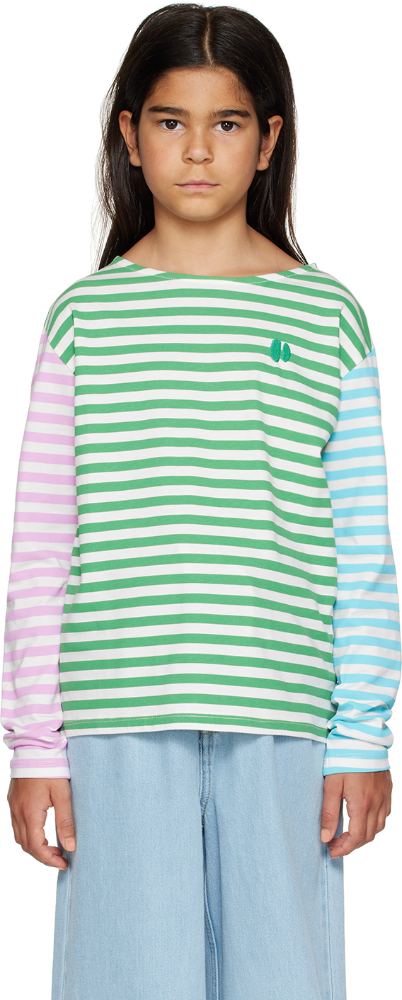Maed For Mini Kids Multicolor Stripy Salamander Long Sleeve T-shirt