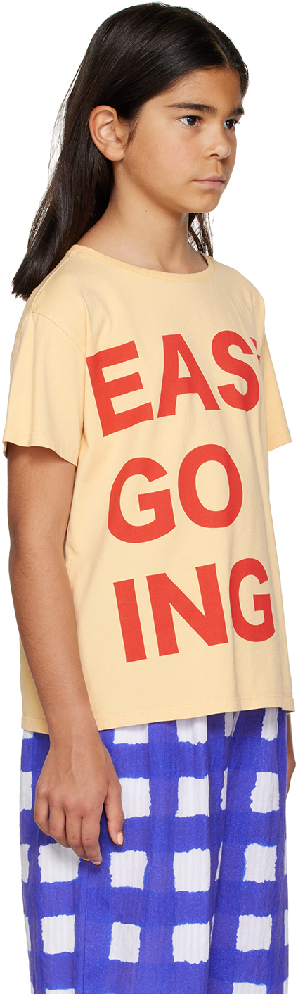 MAED FOR MINI KIDS YELLOW 'EASY GOING' T-SHIRT