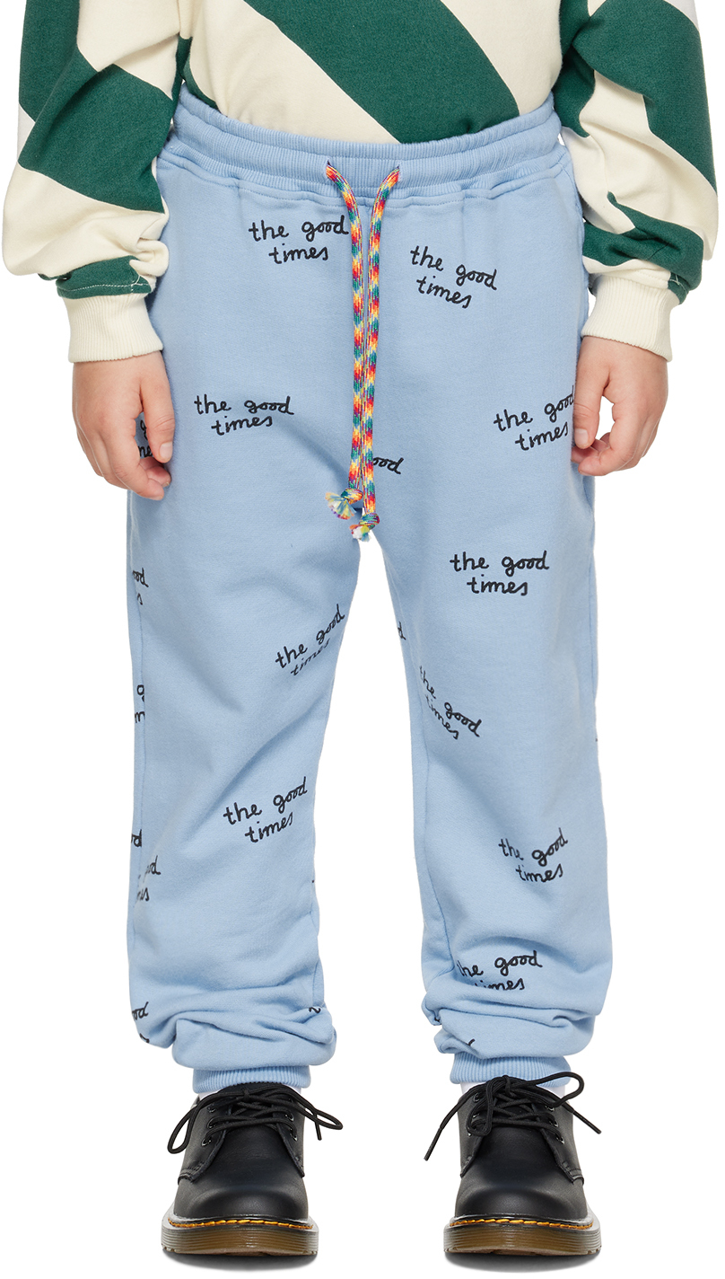 Shop Maed For Mini Kids Blue 'the Good Times' Sweatpants