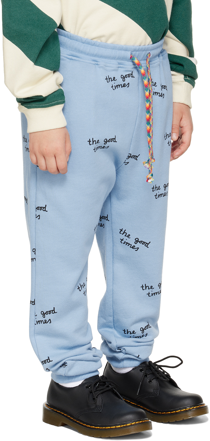 Shop Maed For Mini Kids Blue 'the Good Times' Sweatpants