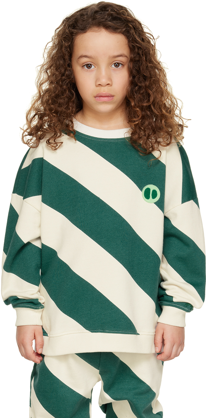 Maed For Mini Kids Green Crazy Crocodile Sweatshirt In Multi