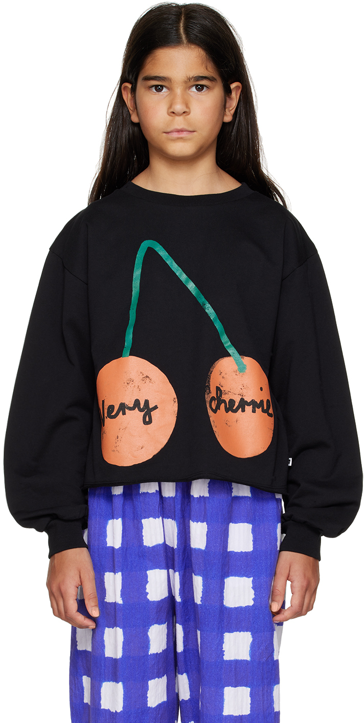 Maed For Mini Kids Black Cherry Chincilla Sweatshirt