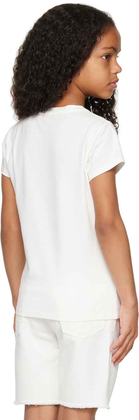 Miss Blumarine Kids White Moda T-shirt In 10602 Snow White