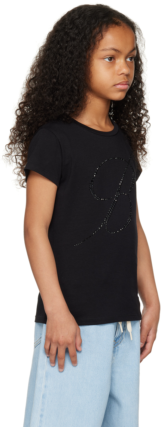Miss Blumarine Kids Black Moda T-shirt In 22222 Nero
