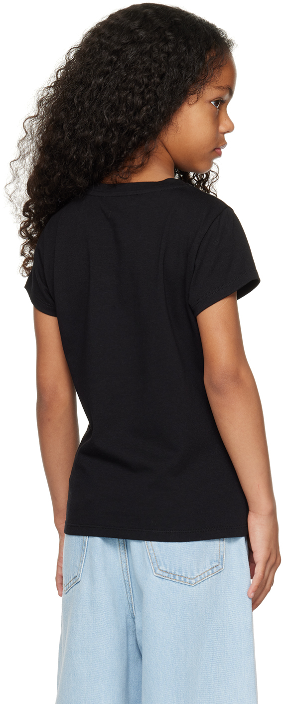 Miss Blumarine Kids Black Moda T-shirt In 22222 Nero