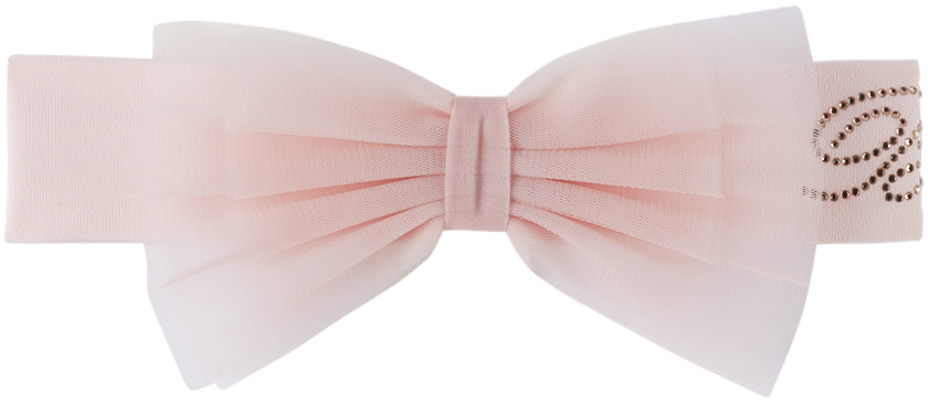 Miss Blumarine Babies' Kids Pink Crystal-cut Headband In X0485 Pink Cloud