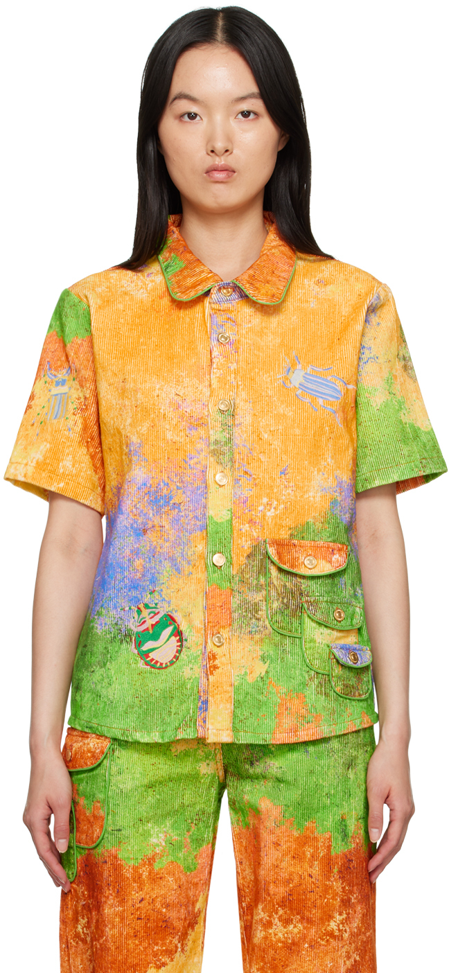 Helmstedt Nora Printed Corduroy Shirt In Multicoloured