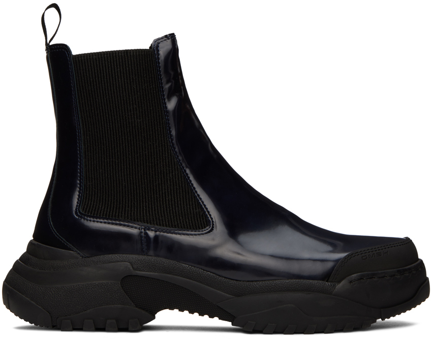 faux leather chelsea boots