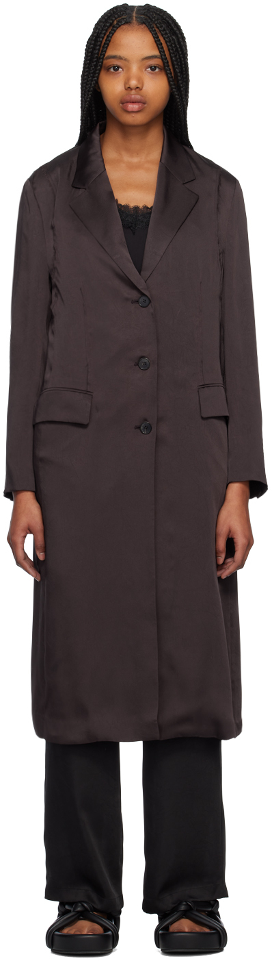 Youth Brown Crushed Coat