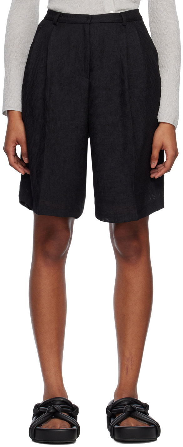 Black LowWaisted Shorts by Youth on Sale