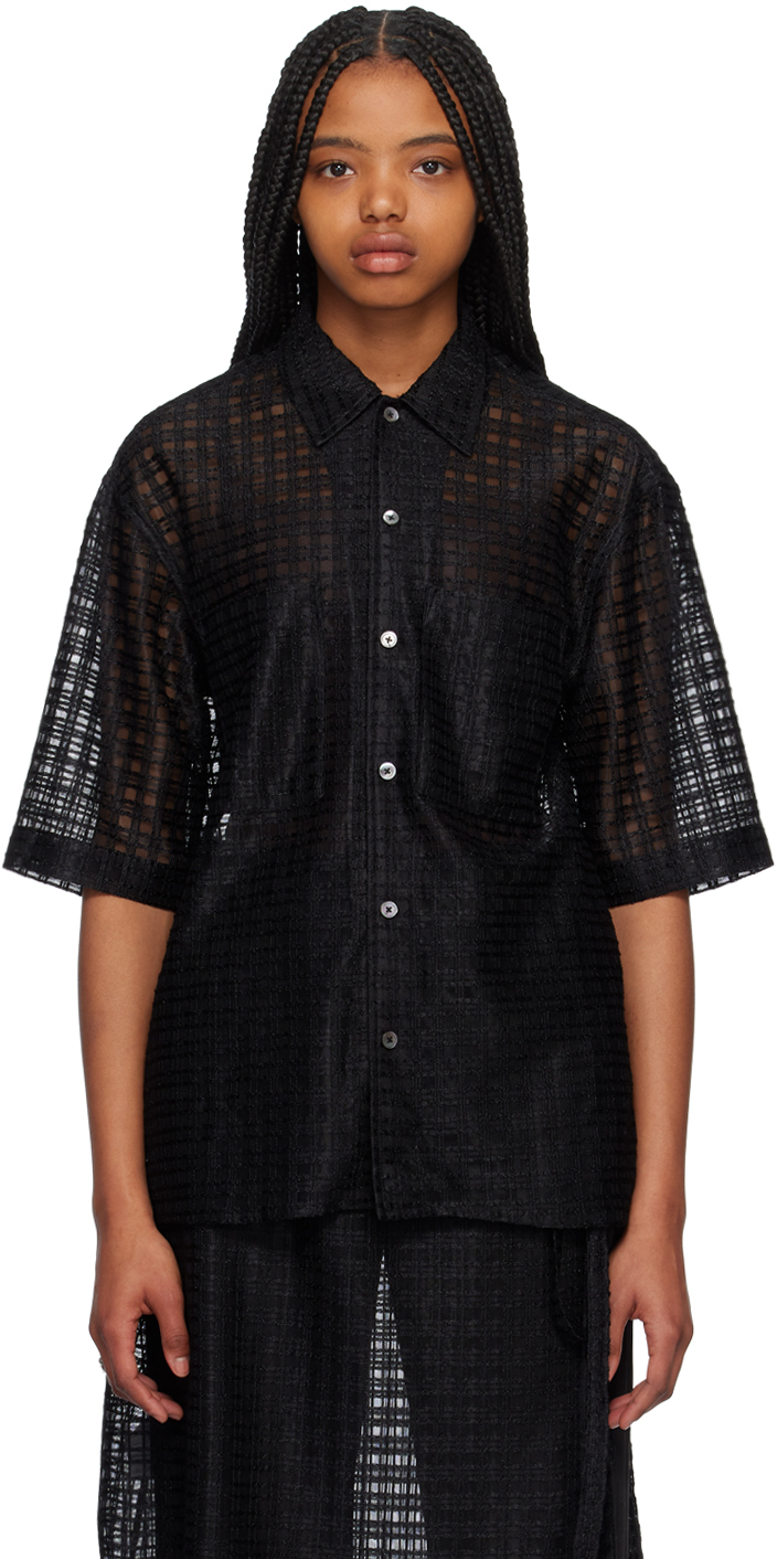 Youth: Black Convertible Shirt | SSENSE