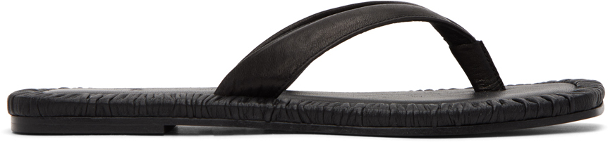 youth black shirring sandals