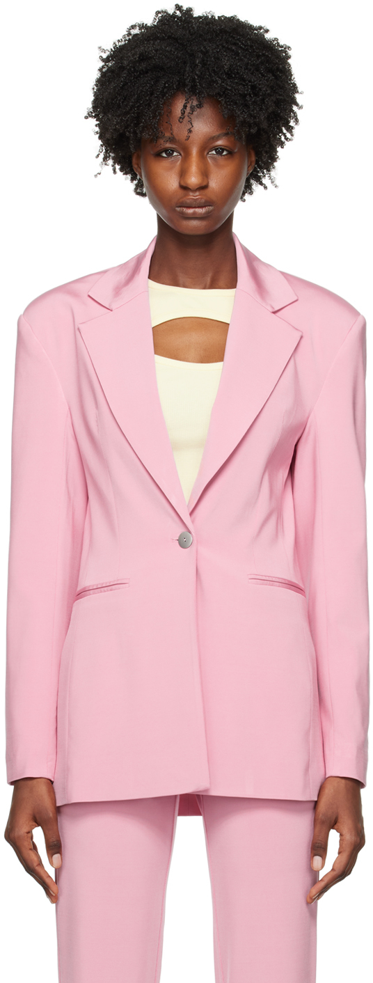 Remain Birger Christensen Pink Boxy Blazer In 16-2215 Cashmere Ros