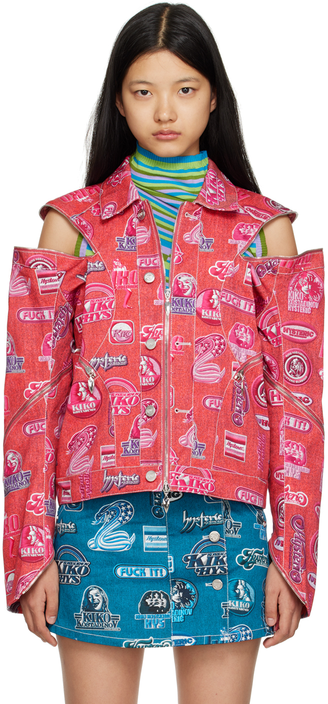 Pink Hysteric Glamour Edition Denim Jacket In Dusk Pink