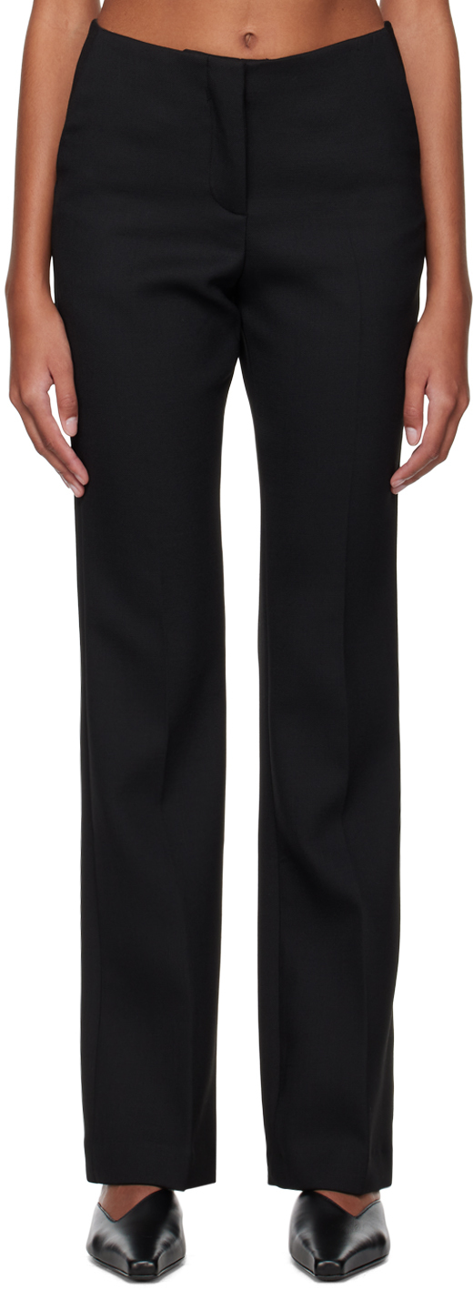 Remain Birger Christensen Black Bootcut Trousers In 1000 Black