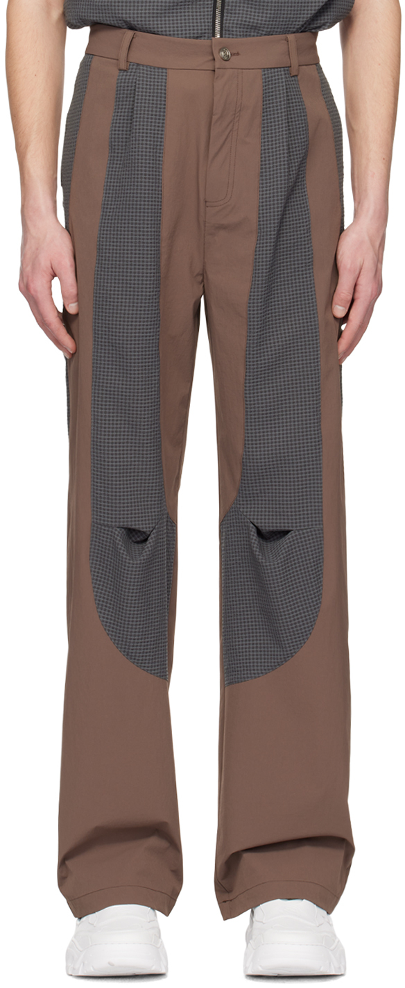 Uncertain Factor Brown & Gray Mirage No. 2 Trousers In Blood