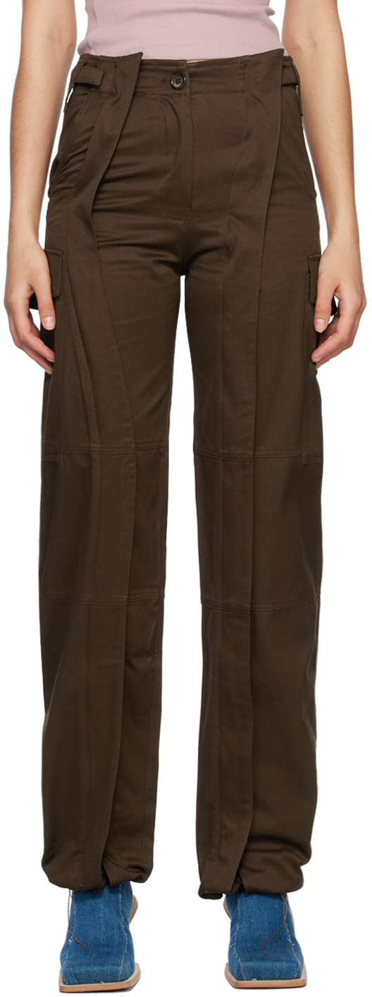 Srvc Brown Zip Trousers
