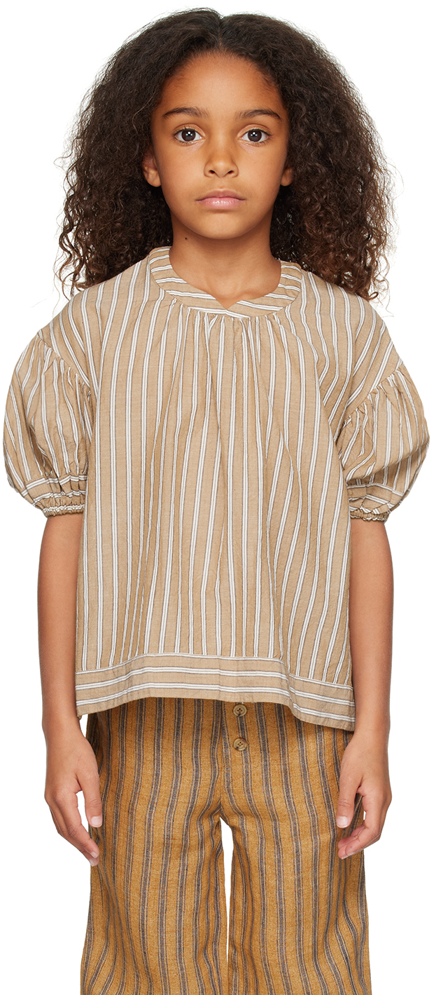 caramel kids brown chicory blouse