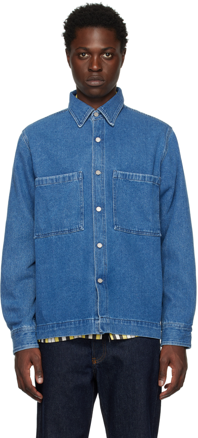 Schnayderman's: Blue Workwear Denim Jacket | SSENSE