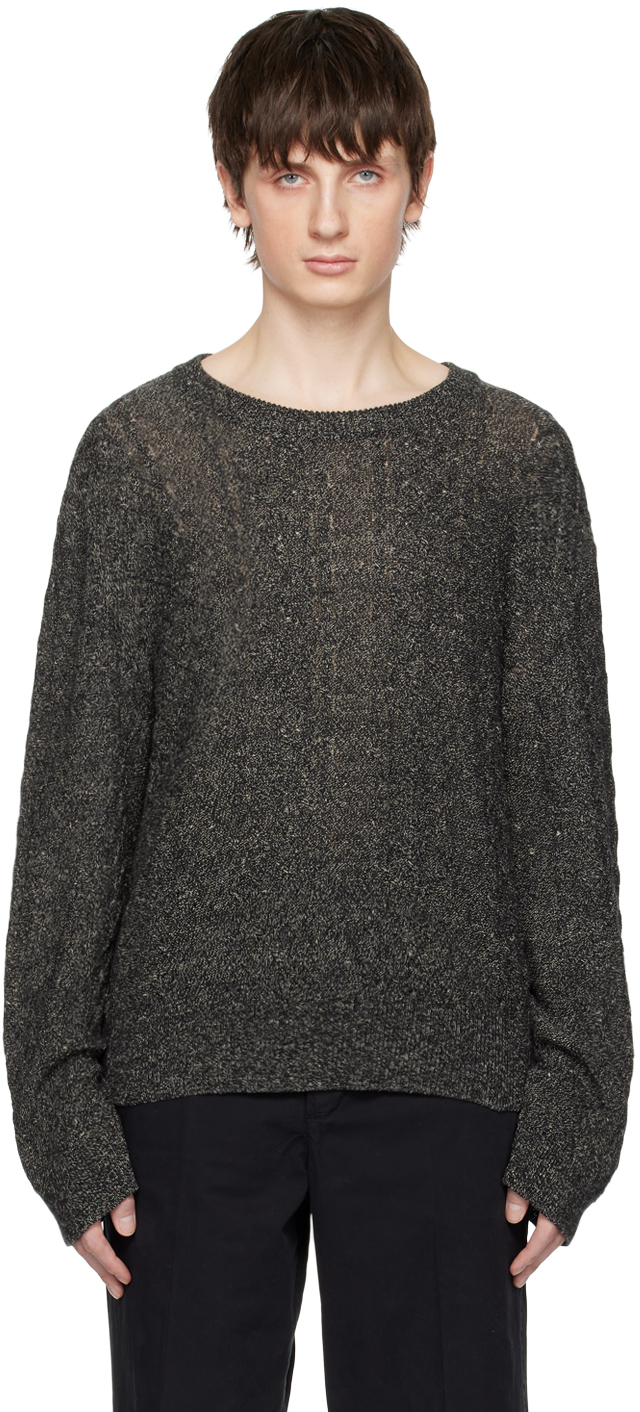 Schnayderman’s Gray Cable Sweater In Black