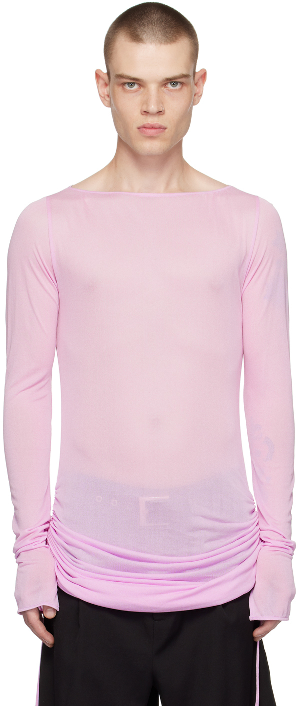 Arturo Obegero Ssense Exclusive Pink Long Sleeve T-shirt In Light Pink