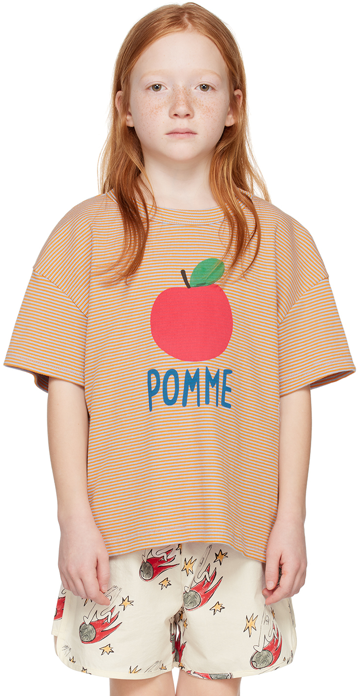Jellymallow Kids Orange 'pomme' T-shirt