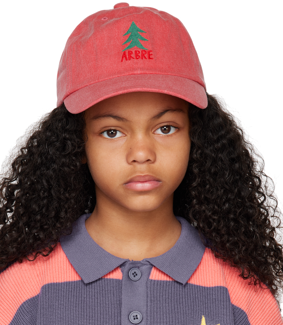 Kids Red Arbre Cap by Jellymallow on Sale