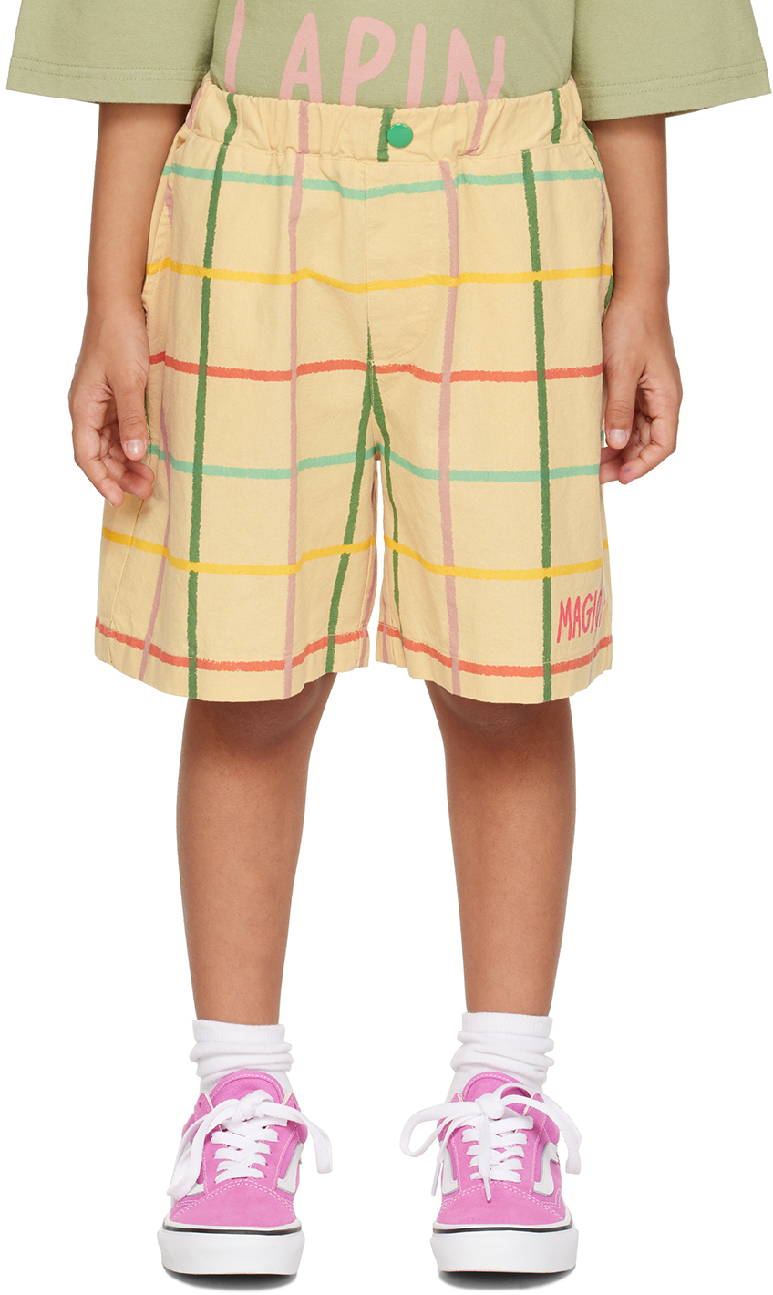 Jellymallow Ssense Exclusive Kids Off-white 'magique' Shorts In Cream