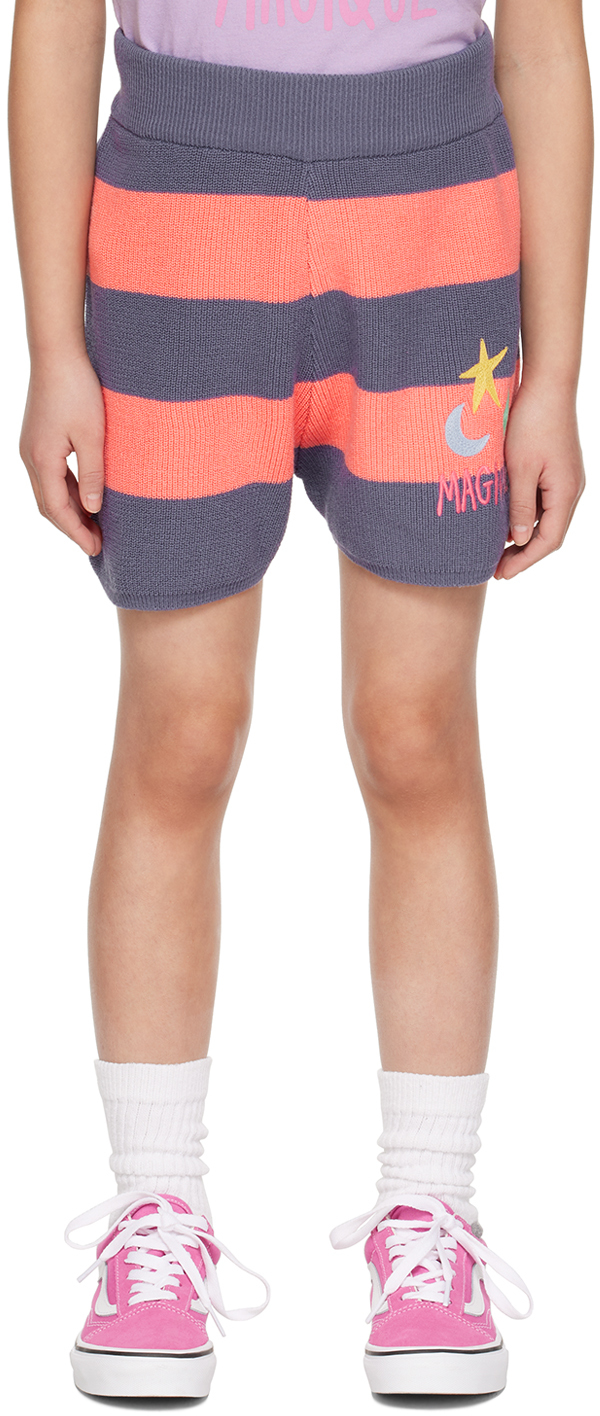 Jellymallow Ssense Exclusive Kids Navy & Pink 'magique' Shorts