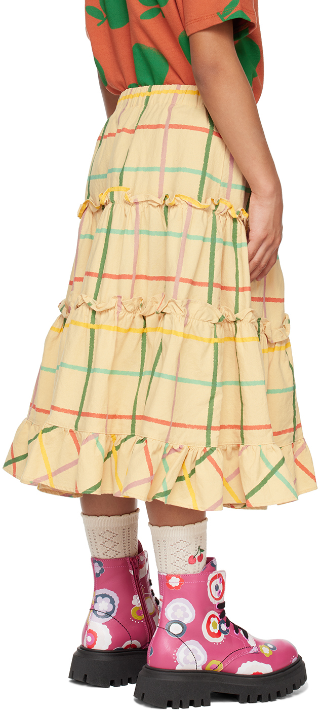 Jellymallow Ssense Exclusive Kids Yellow 'magique' Skirt In Cream