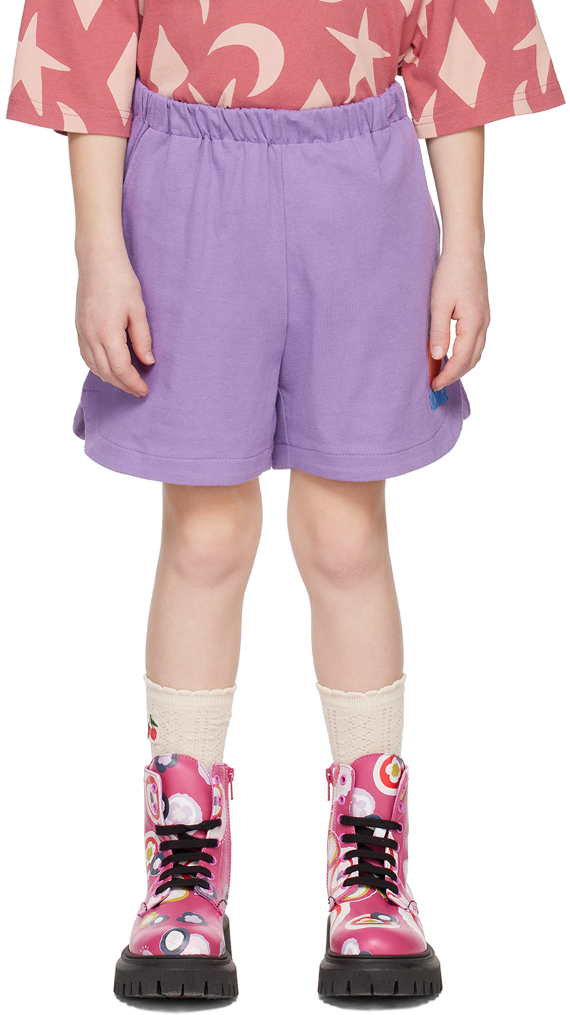 Jellymallow Kids Purple 'orange' Shorts