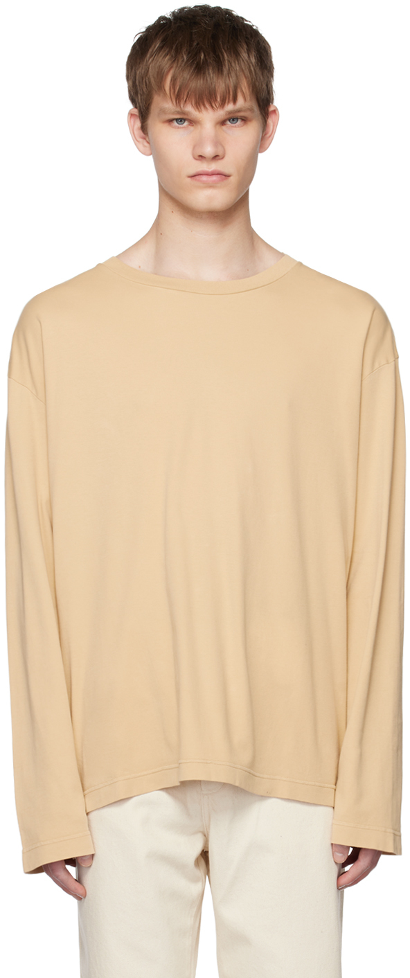 【関税込み】HOPE ベージュ Flame Clean 長袖Tシャツ HOPEのベージュ Flame Clean 長袖Tシャツがセール中