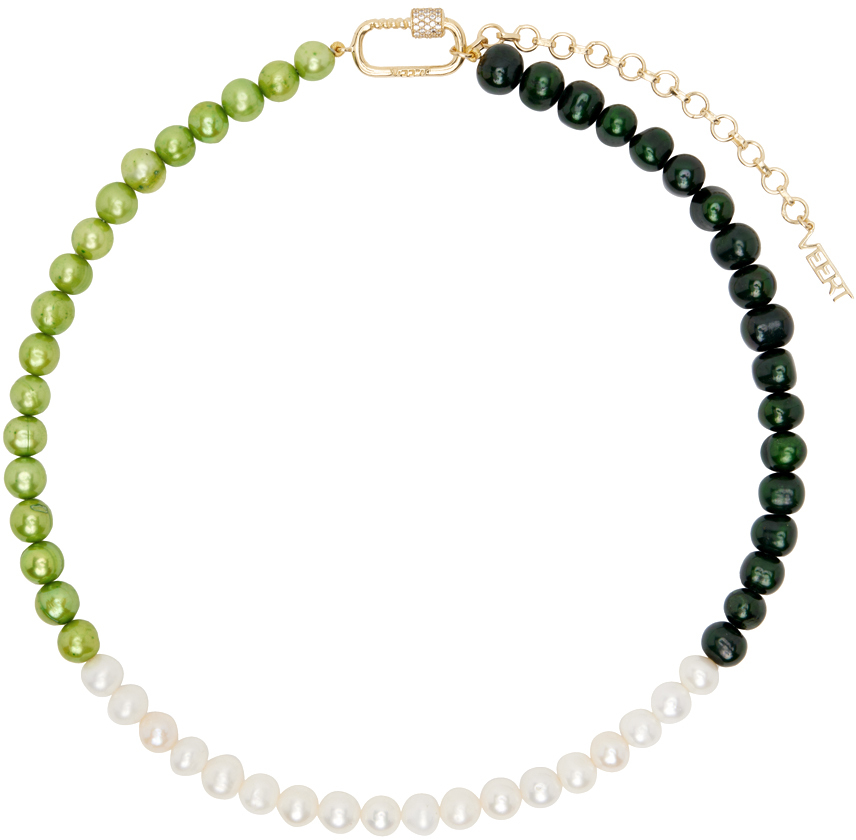VEERT GREEN 'THE CHUNK MULTI' PEARL NECKLACE