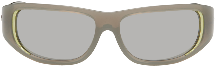 Diesel Ssense Exclusive Gray Sunglasses In Shiny Cloud Grey