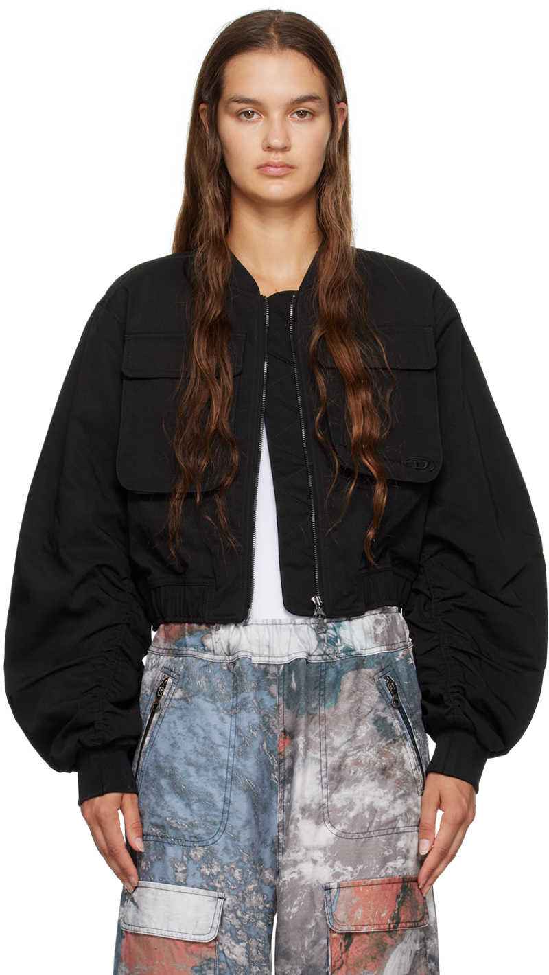 Diesel Utility Jacket In Nylon Twill In 9xx