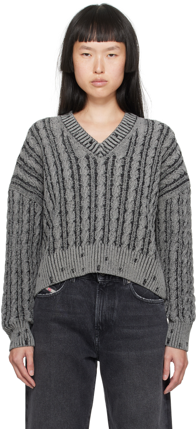 Shop Diesel Gray M-oxia Sweater In 9bx