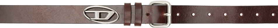 Diesel Brown B-inlay Belt In T2184
