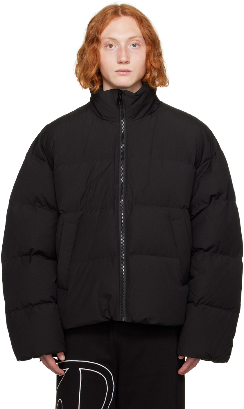 Diesel: Black W-Oval Down Jacket | SSENSE